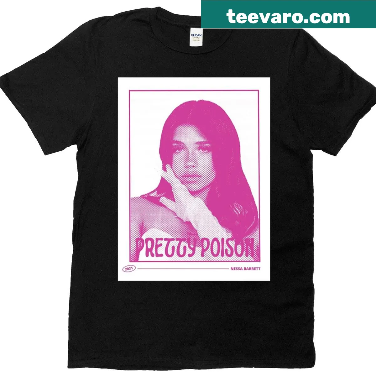Stylish graphic T-shirt inspired by Nessa Barrett — on a men's t-shirt