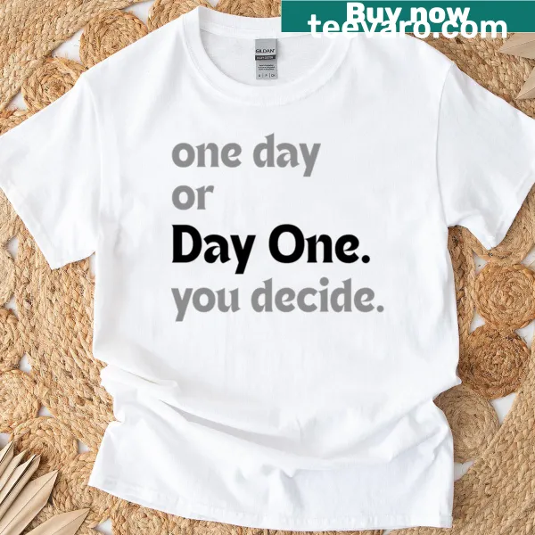 Inspirational typography t-shirt with motivational text