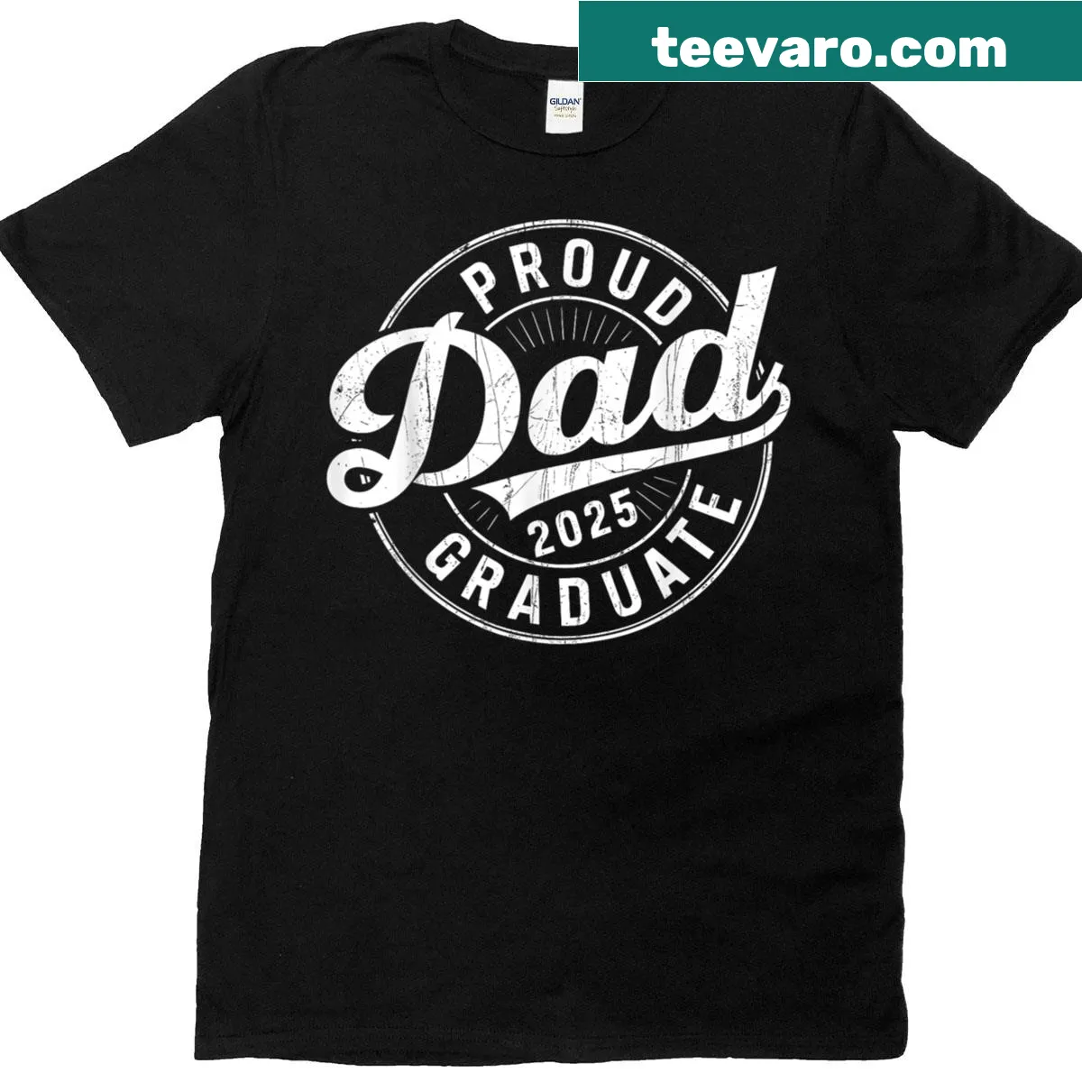 Dad of a 2025 graduate T-shirt with bold text — on a men's t-shirt