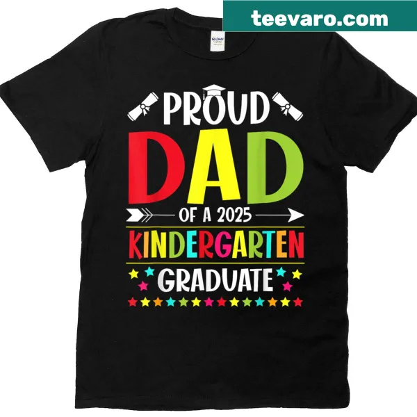 Funny T-shirt for proud dad of a kindergarten graduate