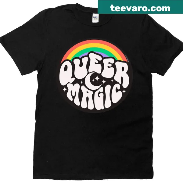 T-shirt featuring the phrase 'Queer Magic' in bold lettering
