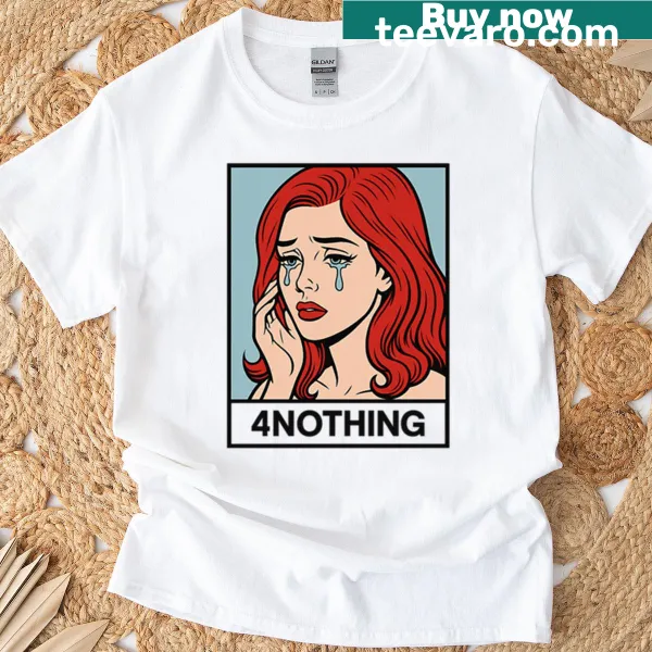 Cartoon graphic of a sad comic girl with red hair
