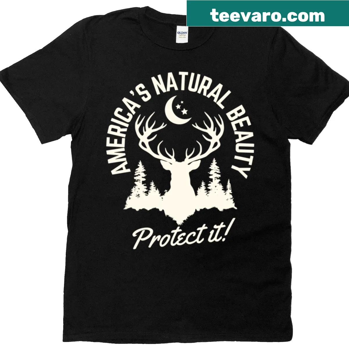 Vintage-style T-shirt promoting the protection of America's natural beauty — on a men's t-shirt
