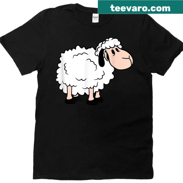 Cartoon T-shirt featuring a cute baby lamb design