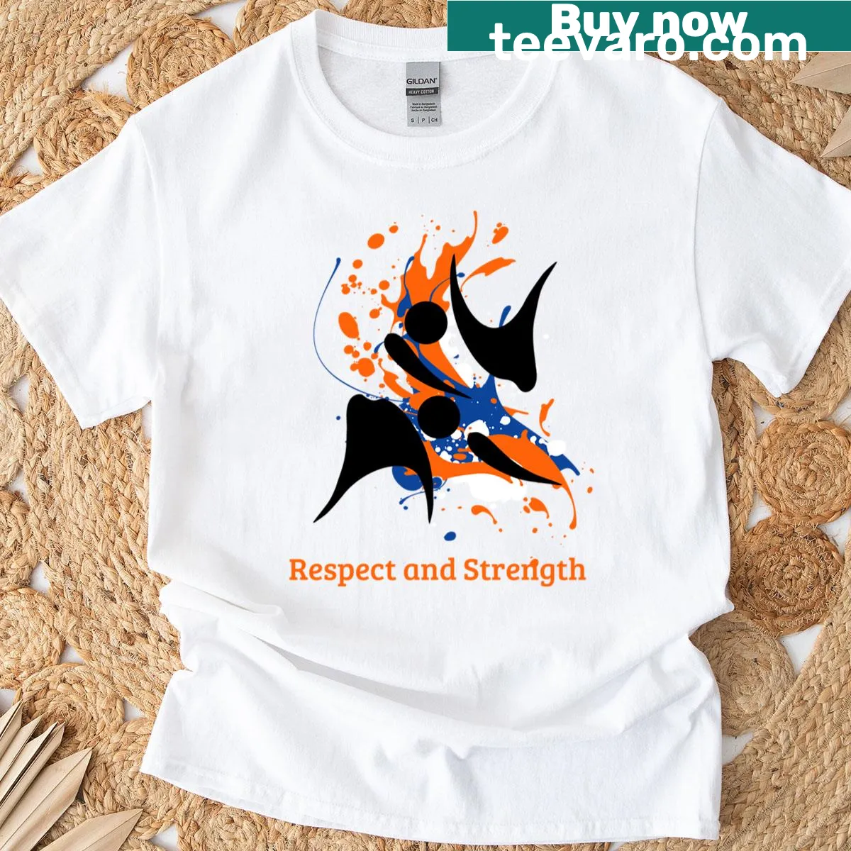 Typography promoting cooperation and harmony on T-shirt — on a men's t-shirt