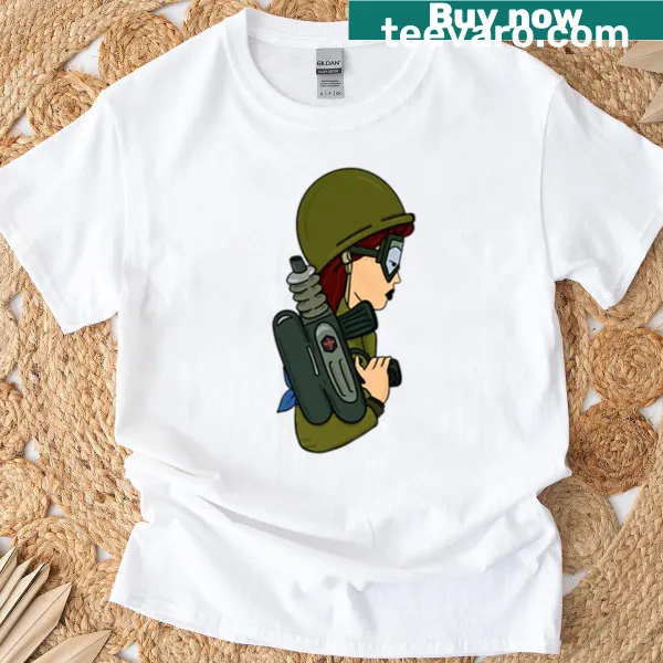 Daria character graphic on a black T-shirt