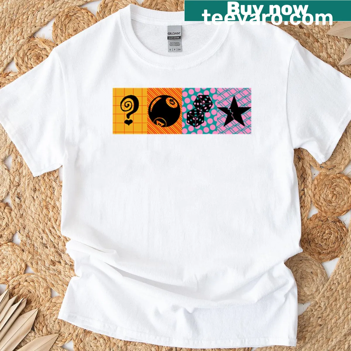 Vintage-style music-themed t-shirt celebrating various eras — on a men's t-shirt