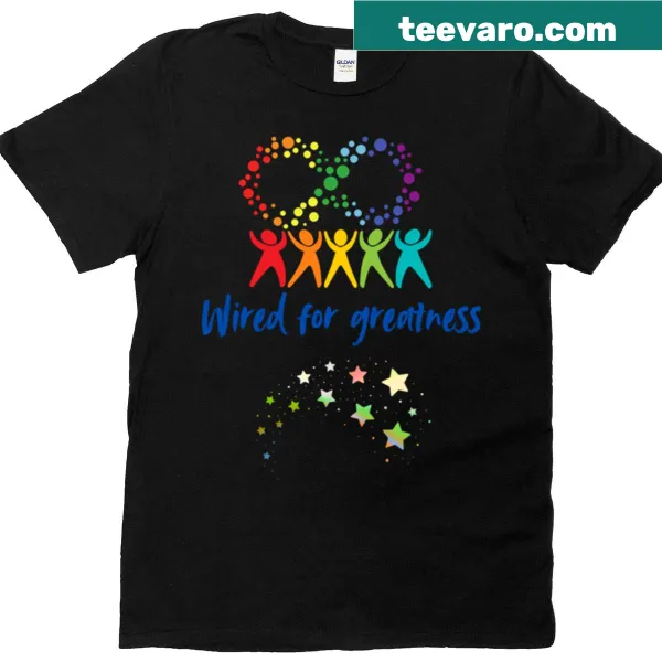 Inspirational oversized T-shirt with text Wired For Greatness