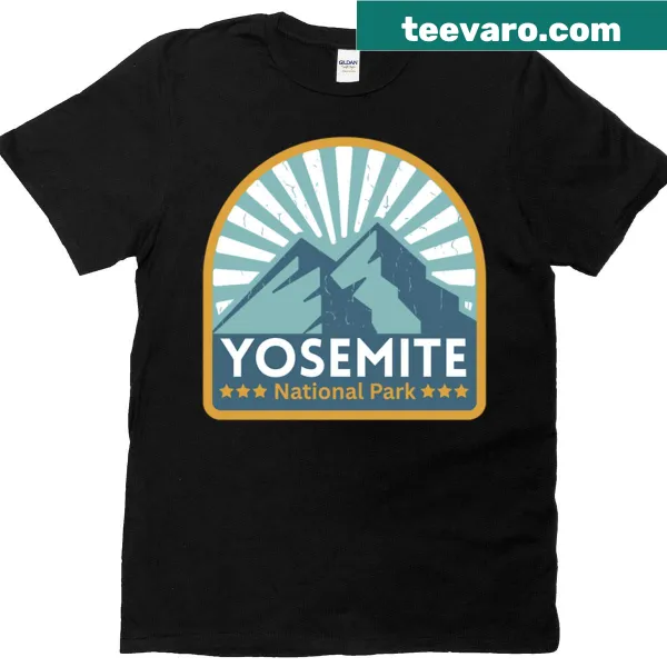 T-shirt featuring an artistic design inspired by Yosemite National Park