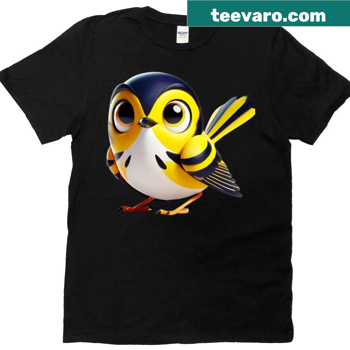 Illustration of an adorable Canada Warbler bird on a t-shirt. — on a men's t-shirt