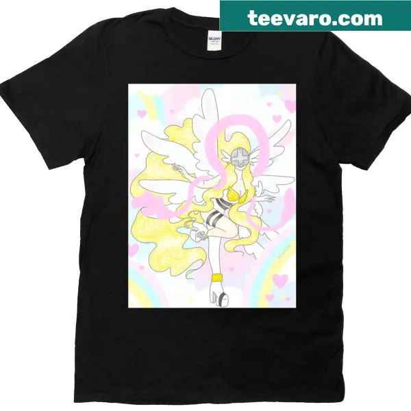 Oversized T-shirt featuring Angewomon character design