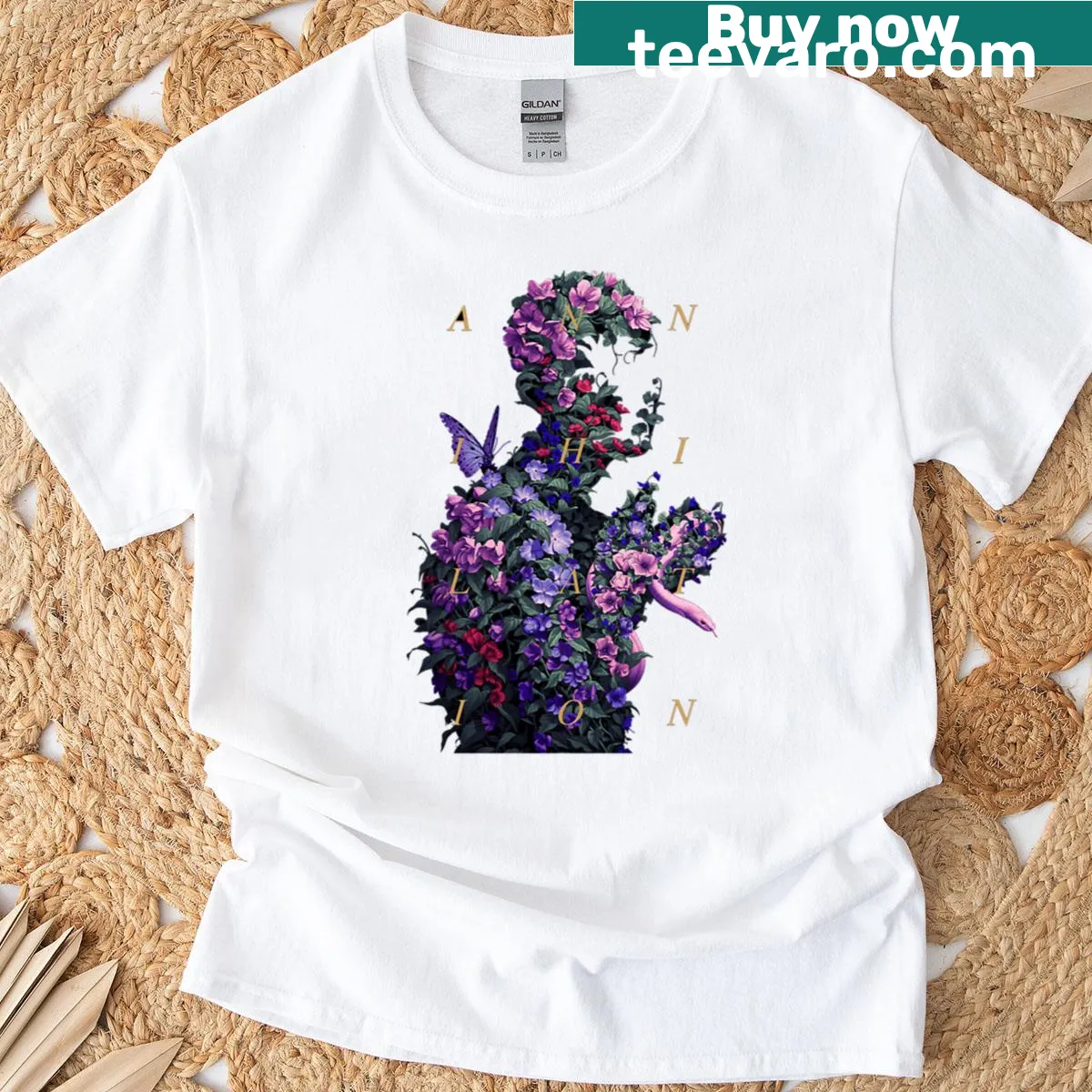 Haunting horror-themed design on a t-shirt — on a men's t-shirt