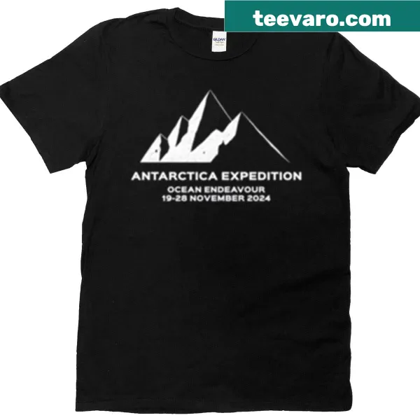 Illustrated T-shirt featuring stunning Antarctica landscapes and wildlife