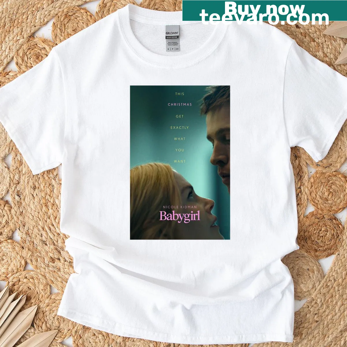 Delightful graphic related to the 'Babygirl' movie on a t-shirt — on a men's t-shirt