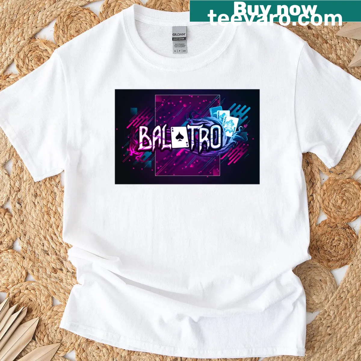 Abstract typography graphic on a modern design t-shirt — on a men's t-shirt