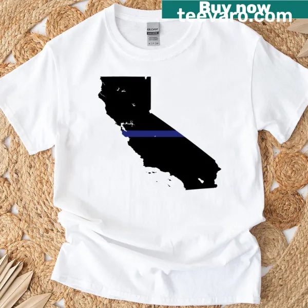 California Thin Blue Line t-shirt with emblem design