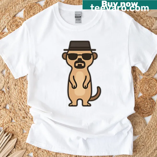 Kawaii meerkat design inspired by Heisenberg on a T-shirt