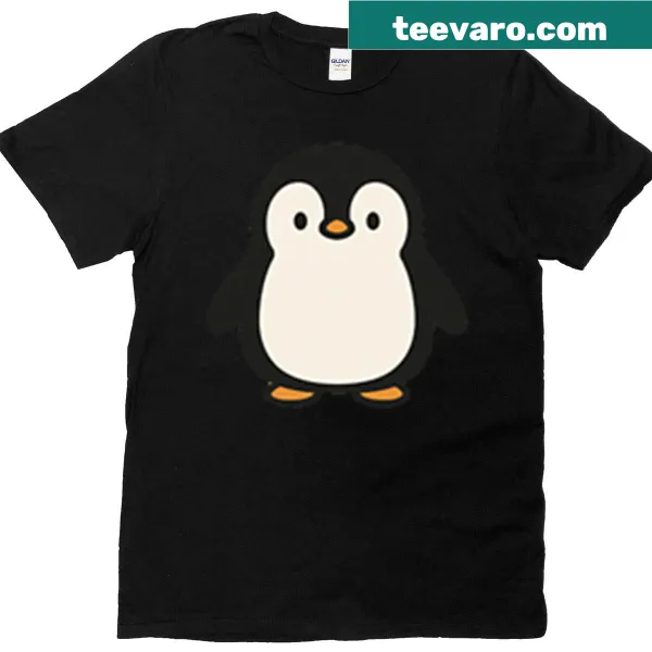 Kawaii T-shirt featuring a cute penguin illustration