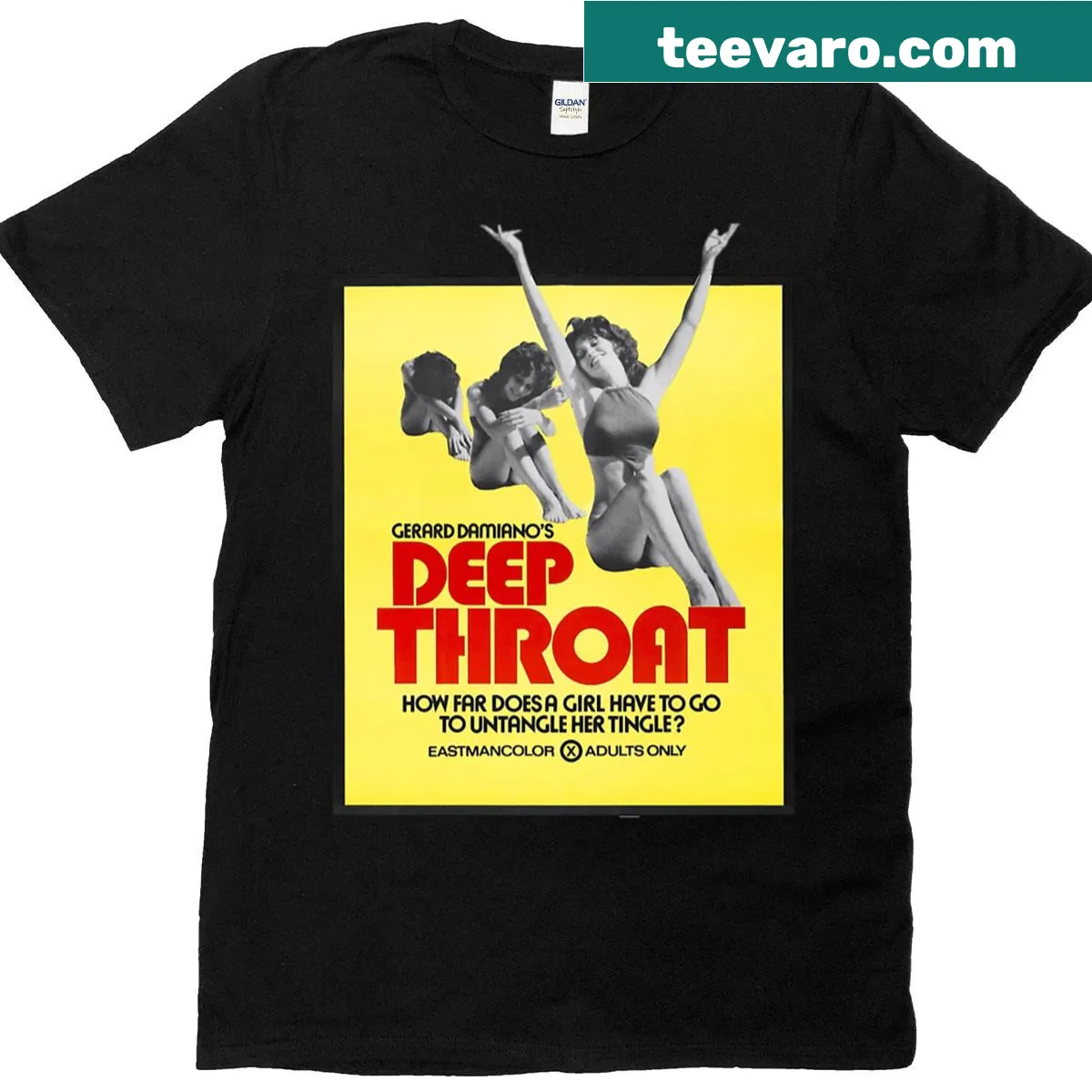 Bold typography T-shirt with humorous text — on a men's t-shirt