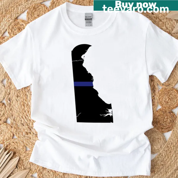 Delaware Thin Blue Line graphic on T-shirt