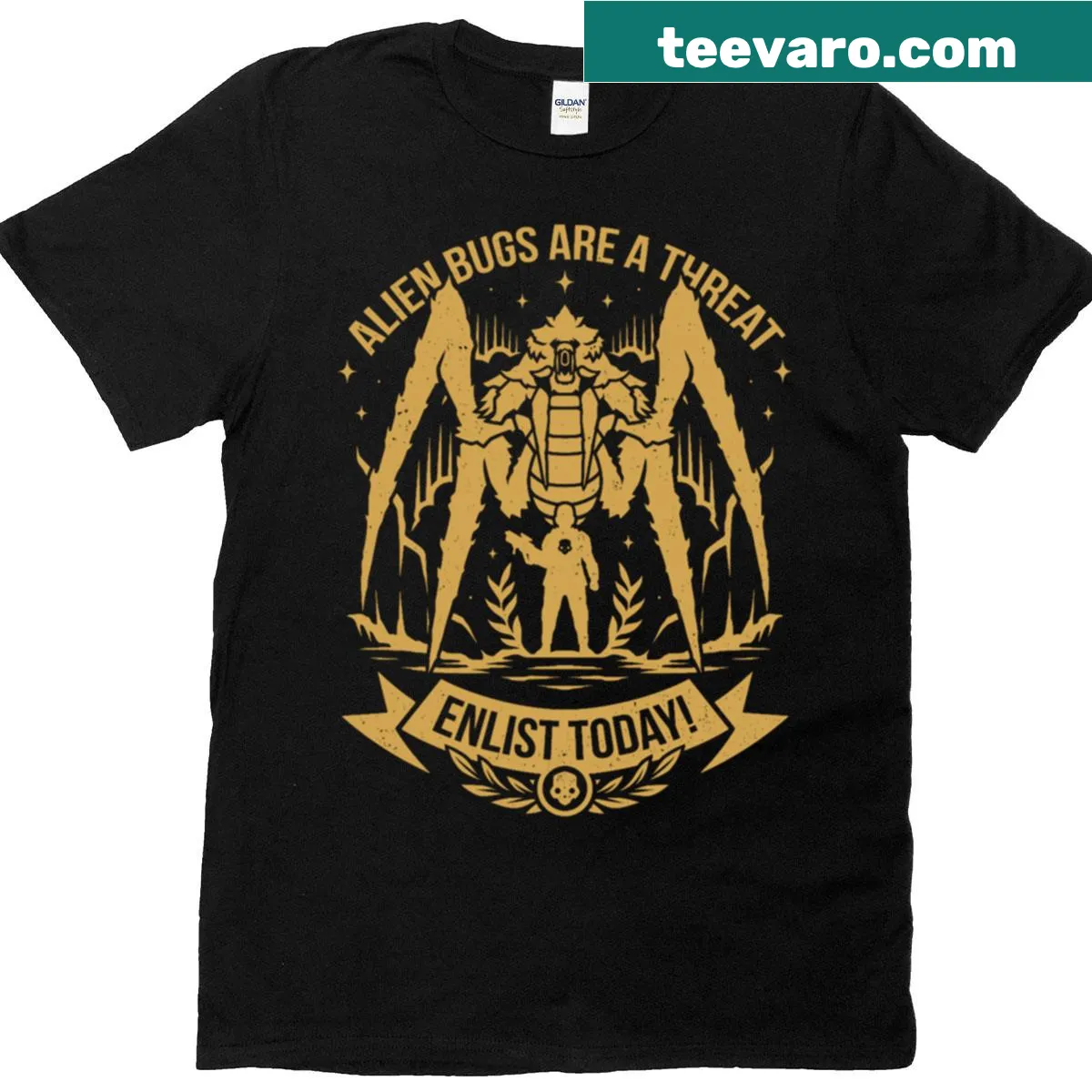 Humorous enlistment-themed graphic on a t-shirt — on a men's t-shirt