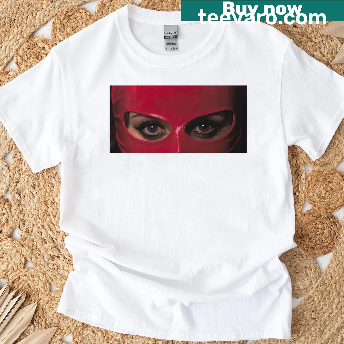 Edgy oversized t-shirt featuring the phrase Eyes In Latex in bold typography — on a men's t-shirt