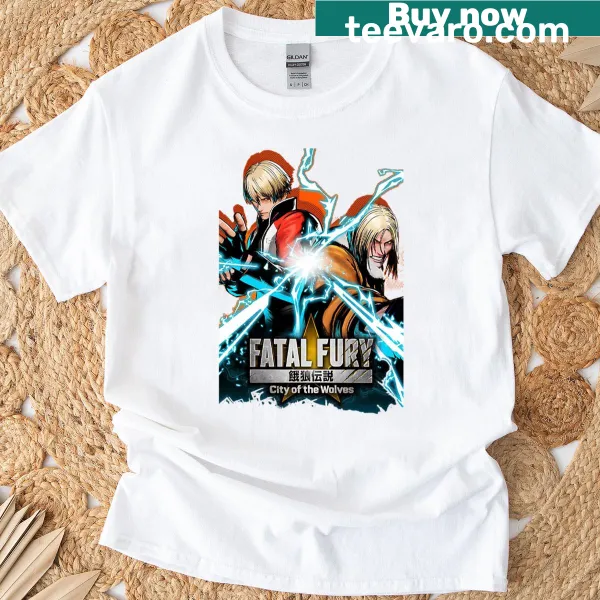 Retro T-shirt celebrating Fatal Fury with nostalgic graphics.