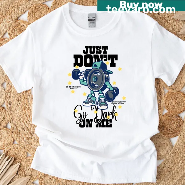 Humorous fitness t-shirt with playful slogan design