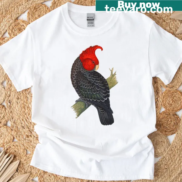 Oversized shirt featuring a playful illustration of a Gang-gang Cockatoo.