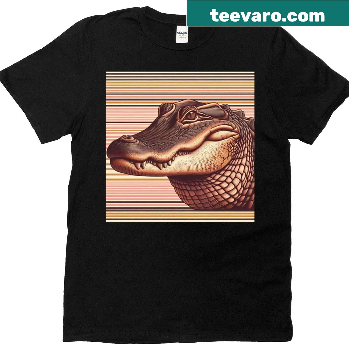 Illustration of a gator representing Florida on a t-shirt. — on a men's t-shirt