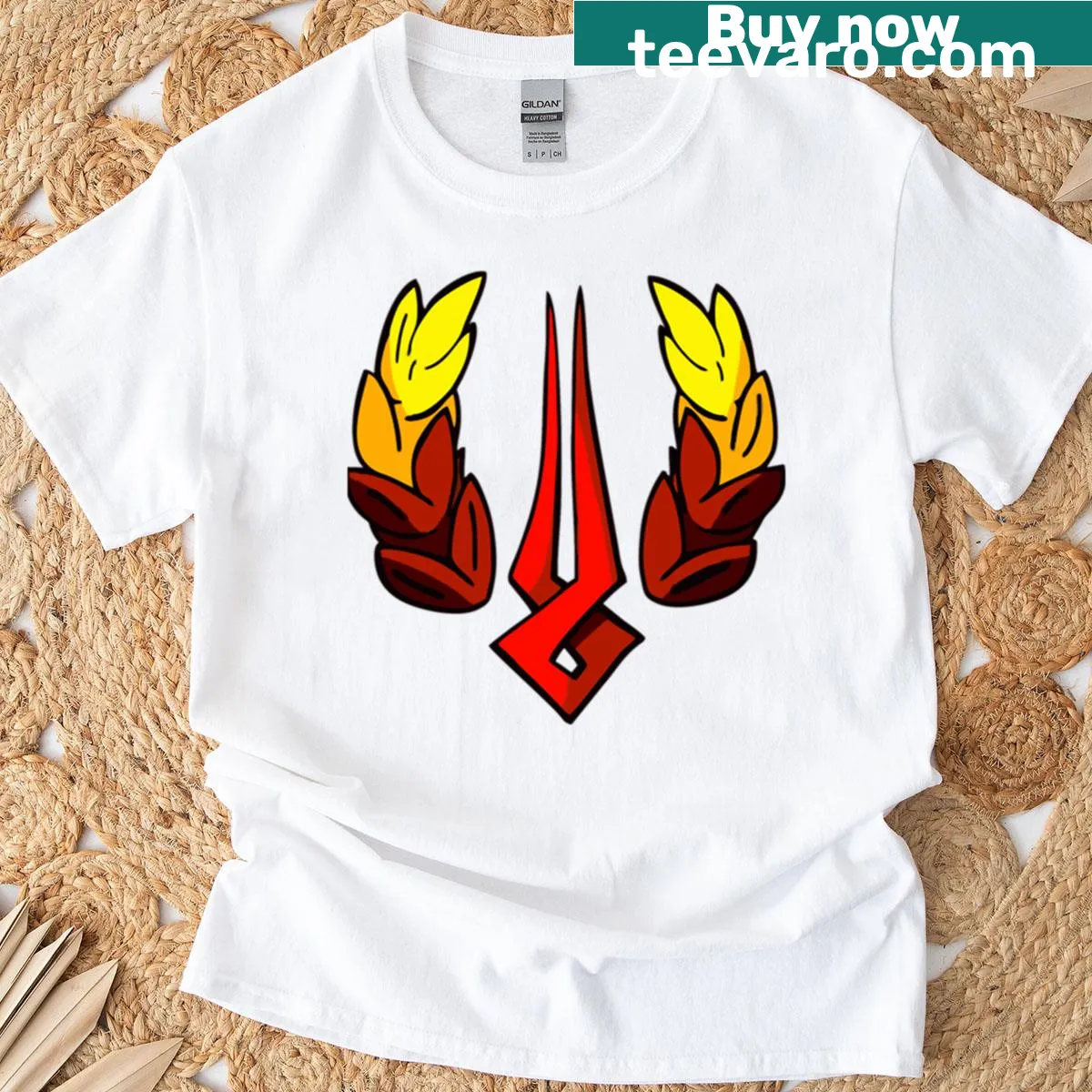 Hades game logo T-shirt featuring Zagreus design — on a men's t-shirt