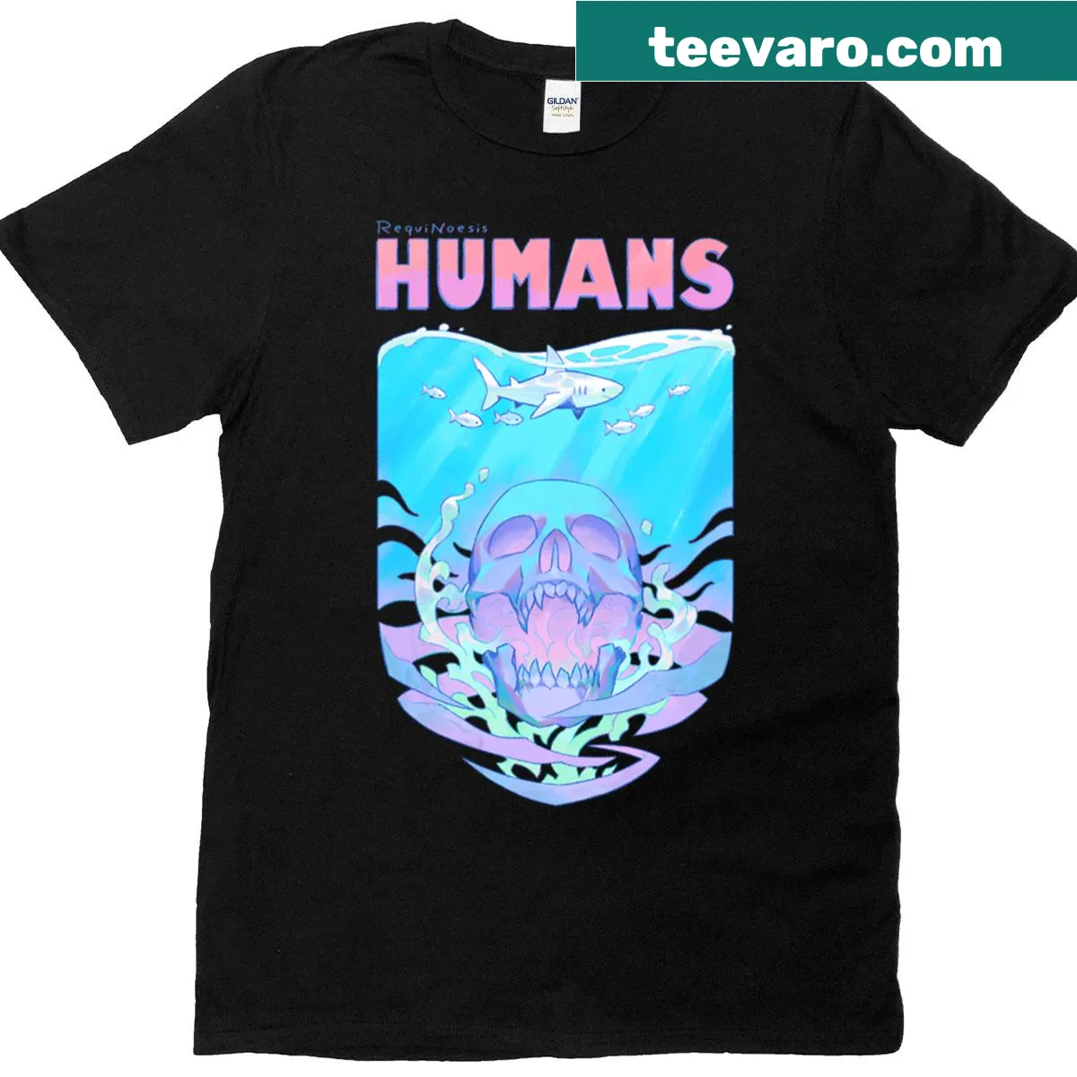 Typographic T-shirt with a message about humanity. — on a men's t-shirt
