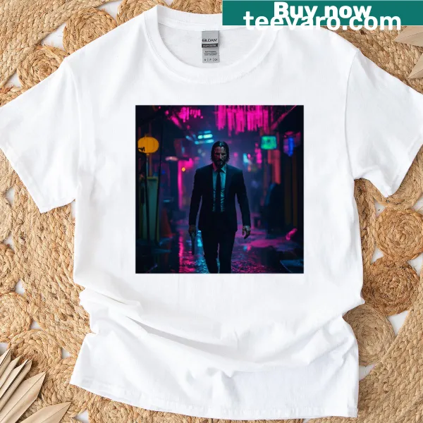 T-shirt featuring striking graphic inspired by John Wick