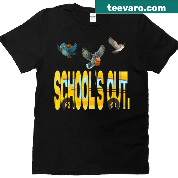 Playful 'Last Day Of School' text on T-shirt