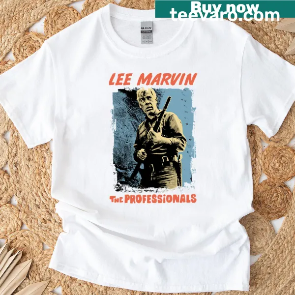 Illustration of Lee Marvin on a classic T-shirt design.