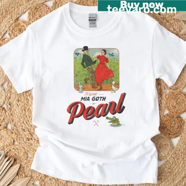 Artistic cow graphic with 'Pearl Cows Milk' text on T-shirt