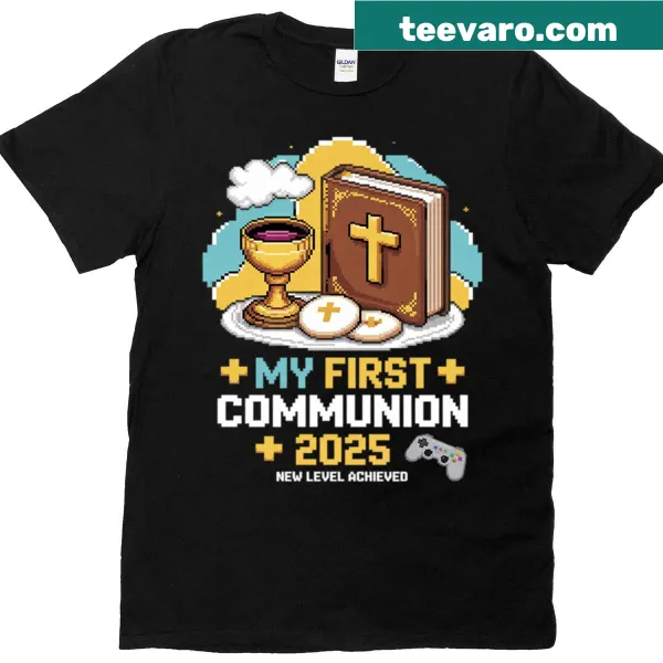 Controller graphic with My 1st Communion text for gamers