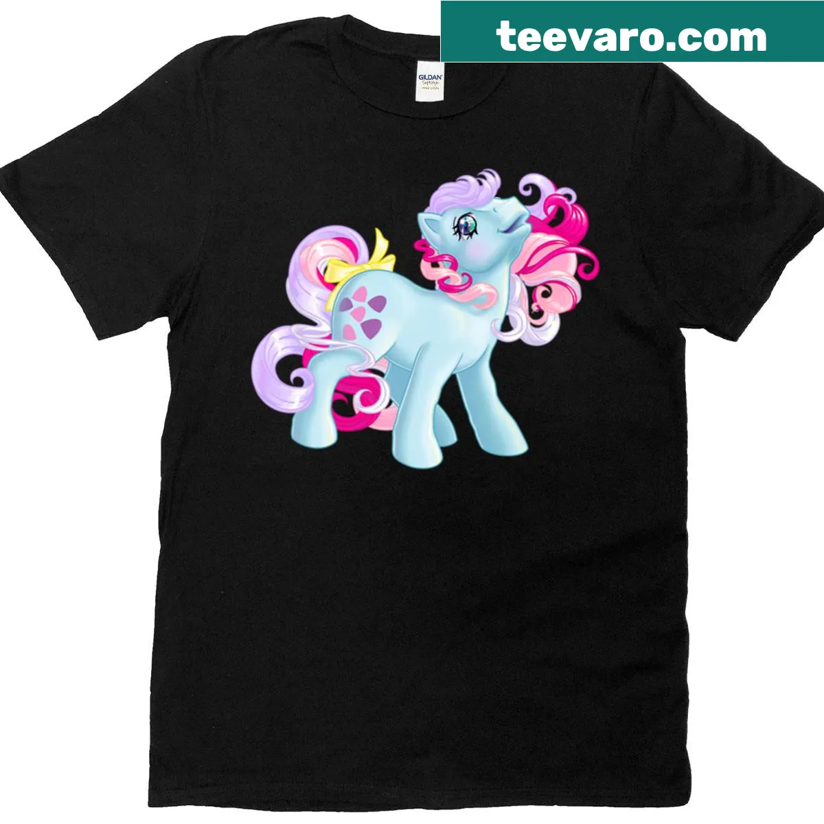 Cartoon graphic of Sweetstuff from My Little Pony — on a men's t-shirt