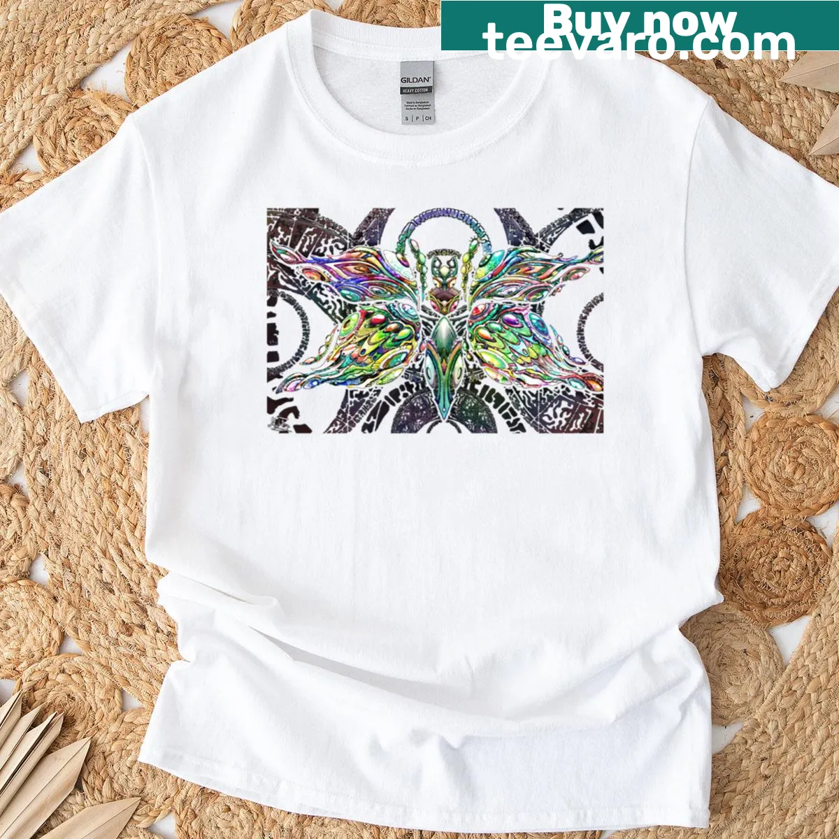 Abstract typography design featured on a T-shirt — on a men's t-shirt