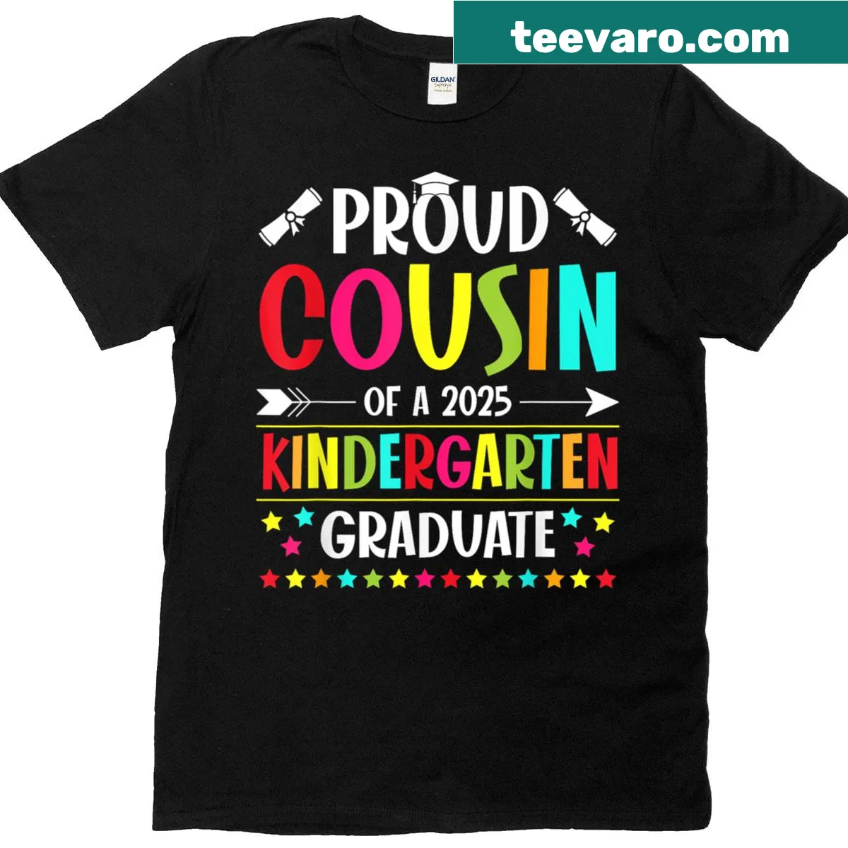 Funny T-shirt for proud cousins of kindergarten graduates — on a men's t-shirt