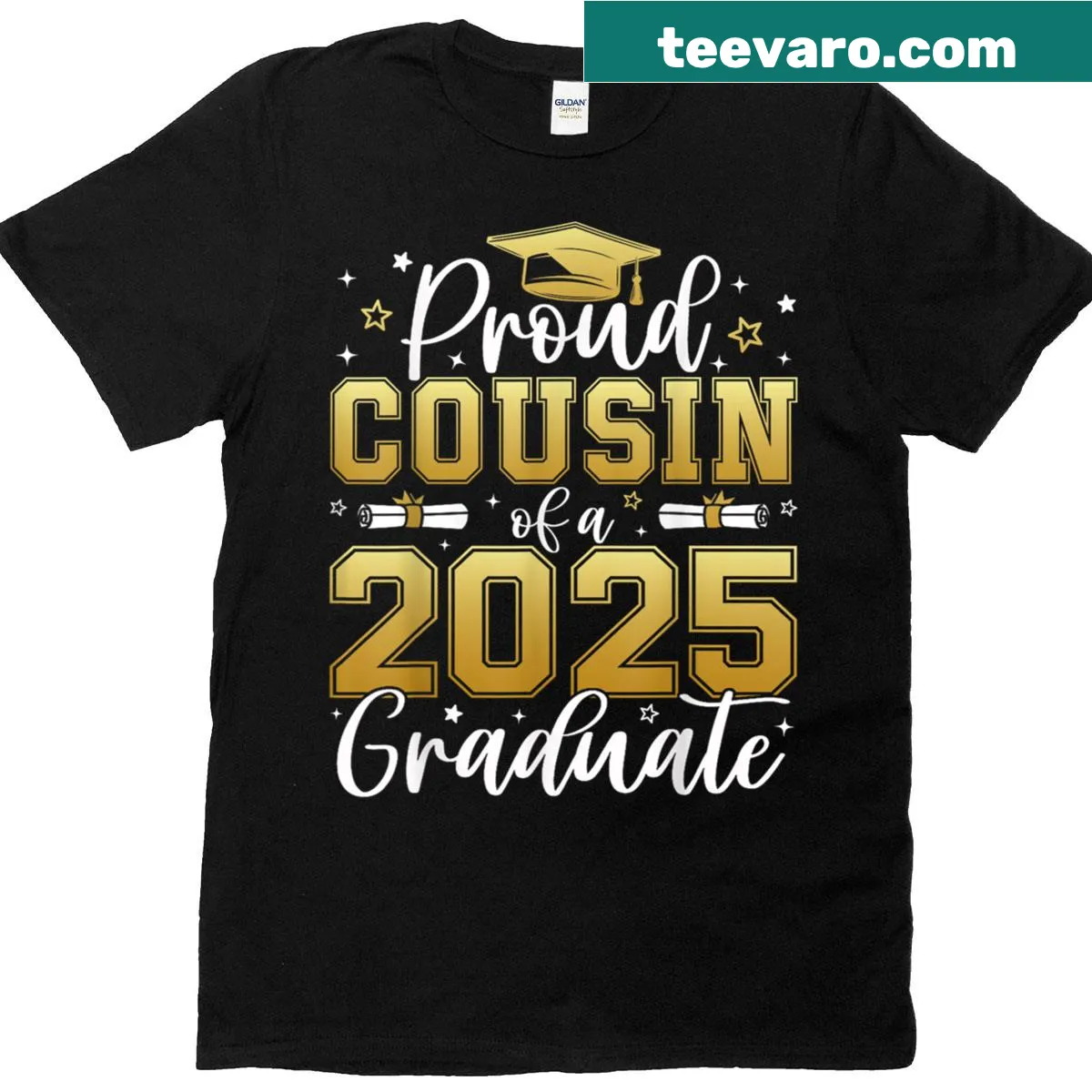 T-shirt for proud cousins of Class of 2025 graduates — on a men's t-shirt
