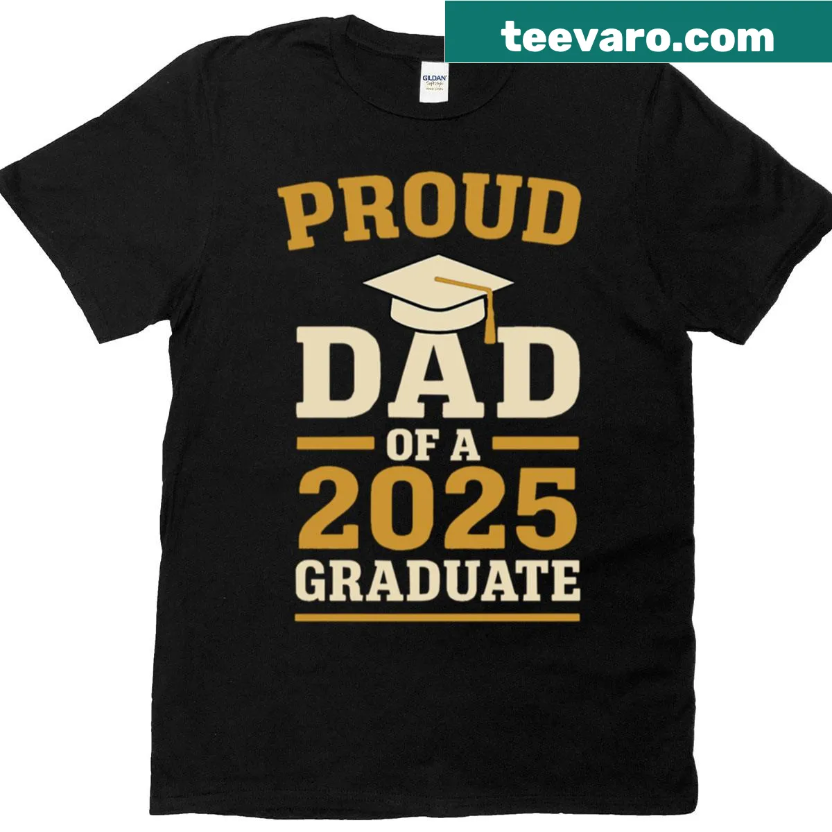 T-shirt for proud dads of 2025 graduates — on a men's t-shirt