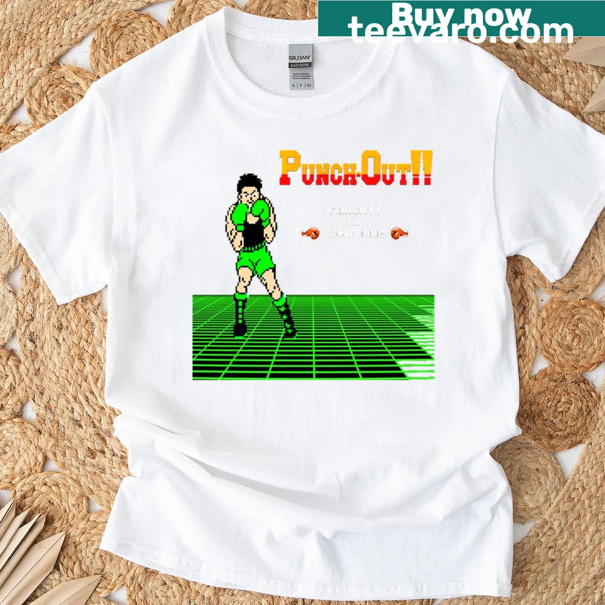 T-shirt with a bold graphic promoting competition and resilience. — on a men's t-shirt