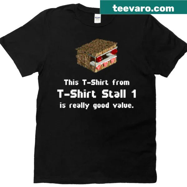 Graphic t-shirt featuring imagery from Rollercoaster Tycoon