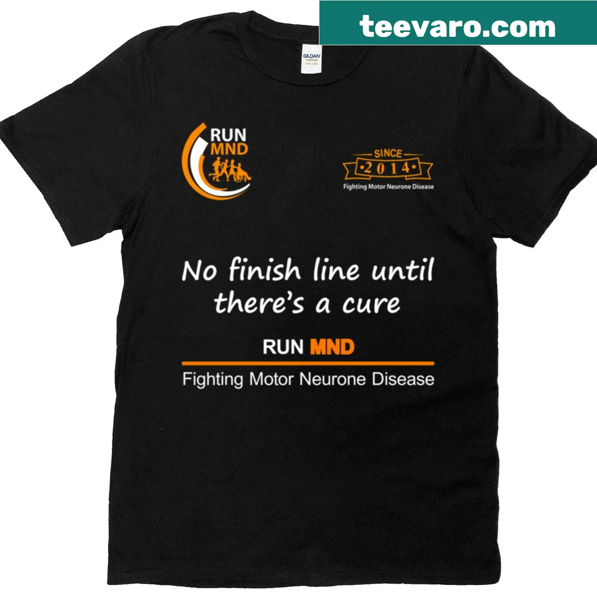 Bold typography 'Run Mnd' design on a t-shirt — on a men's t-shirt