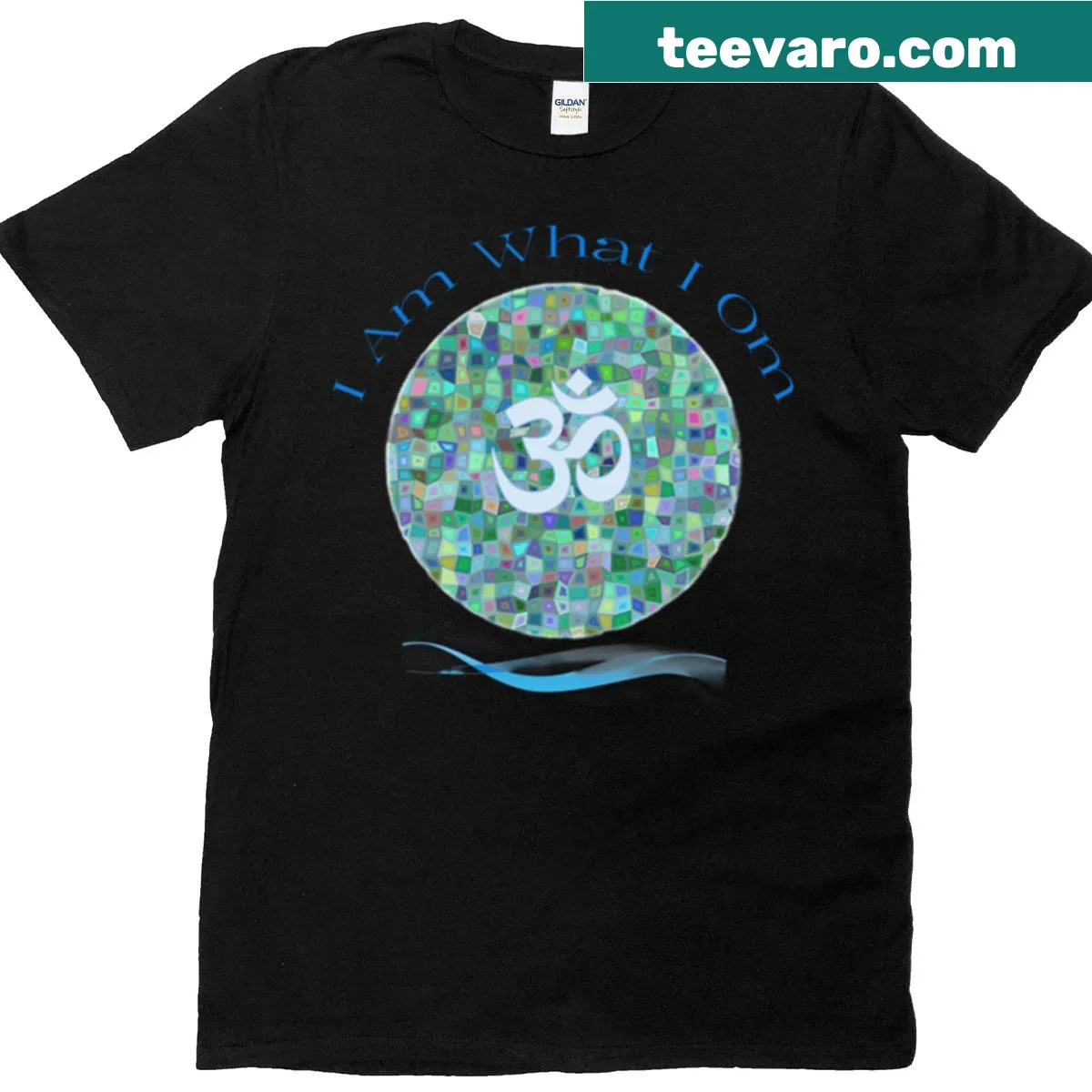 T-shirt featuring sacred geometry Om symbol in a geometric design — on a men's t-shirt