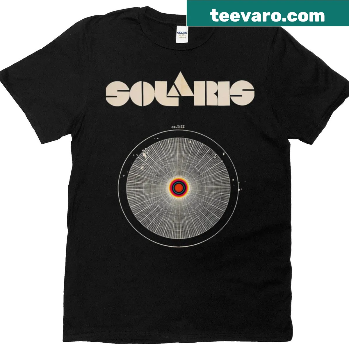 Artistic graphic inspired by the Solaris movie — on a men's t-shirt