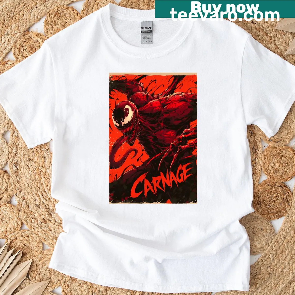 Edgy T-shirt featuring a sinister spider alien graphic — on a men's t-shirt