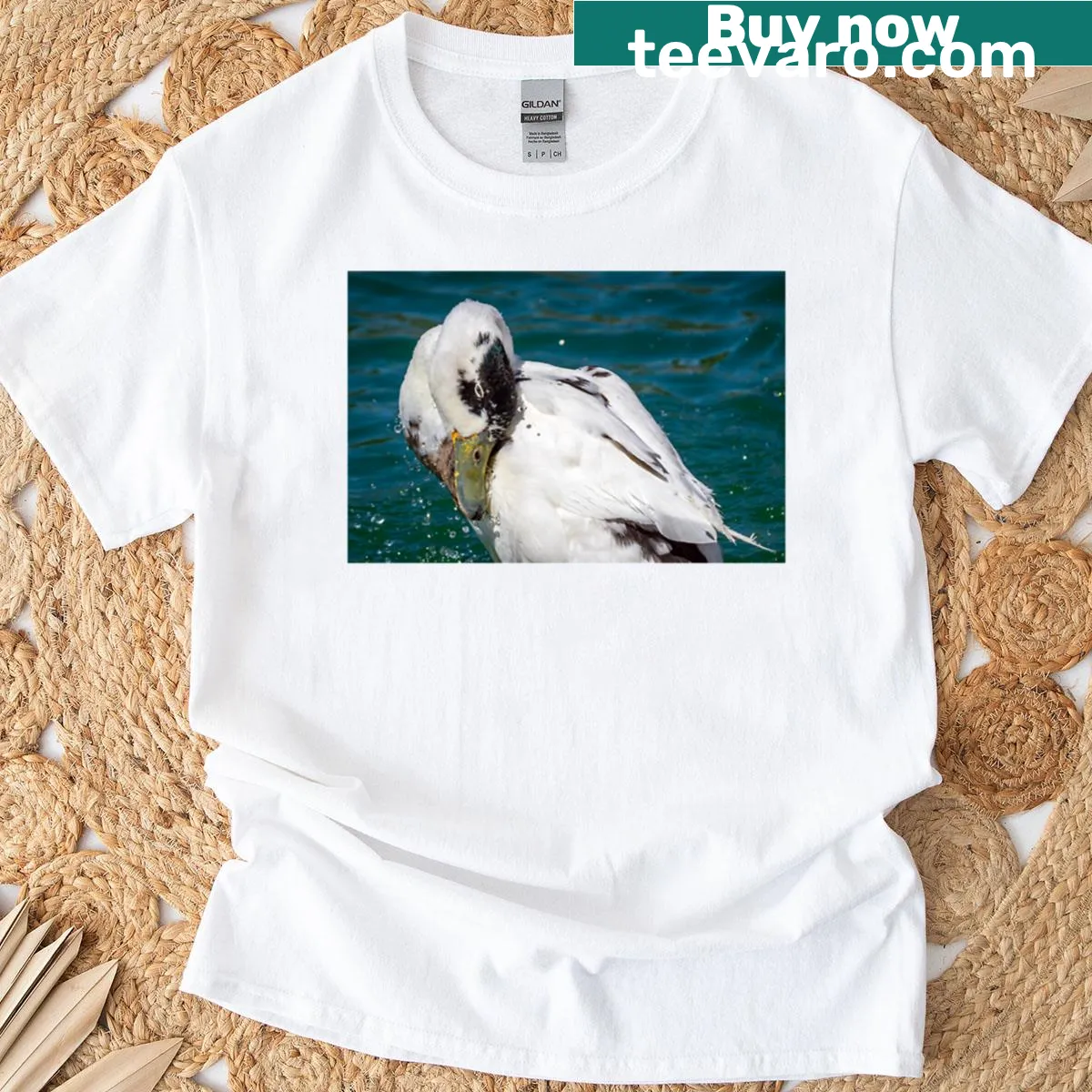 Fun Splash Splash t-shirt with lively water-themed design — on a men's t-shirt