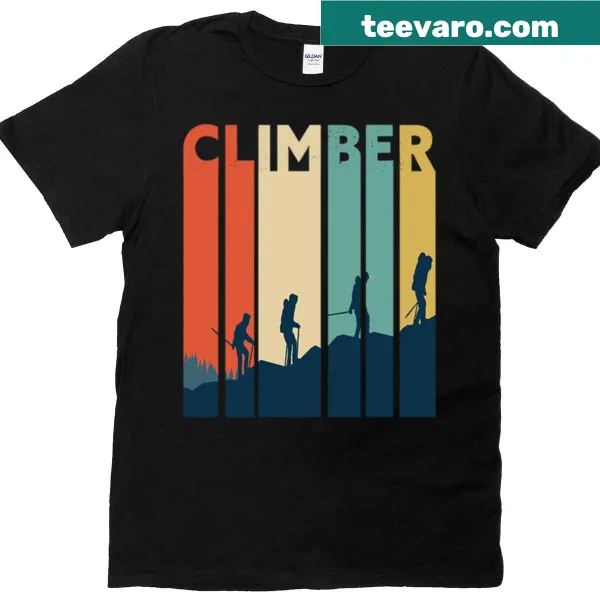 Sport Climbing t-shirt with a stylized graphic of climbing
